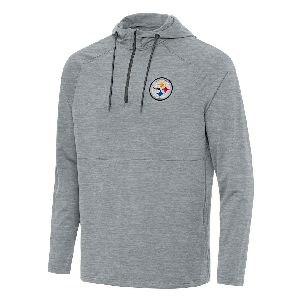 Antigua Spikes Quarter-Zip Pullover Hoodie - Pittsburgh Steelers Hoodies