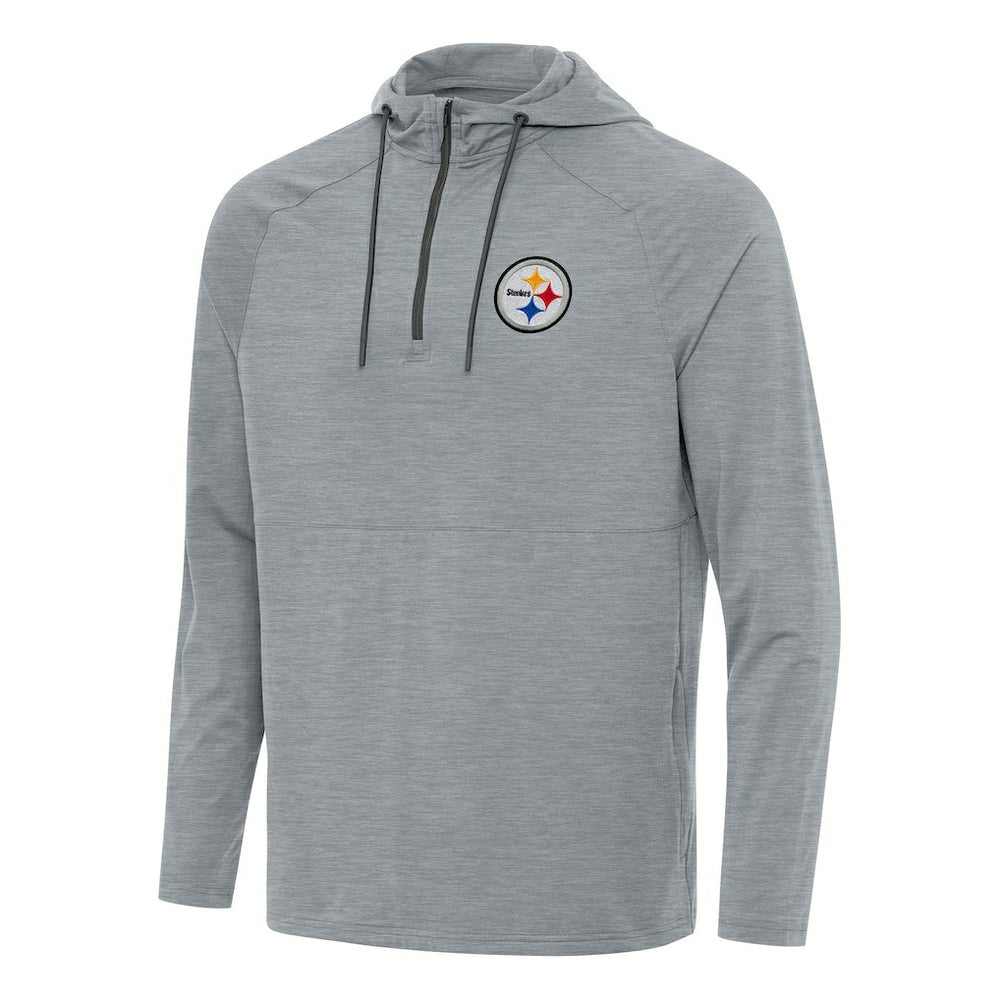 Antigua Spikes Quarter-Zip Pullover Hoodie - Pittsburgh Steelers Hoodies