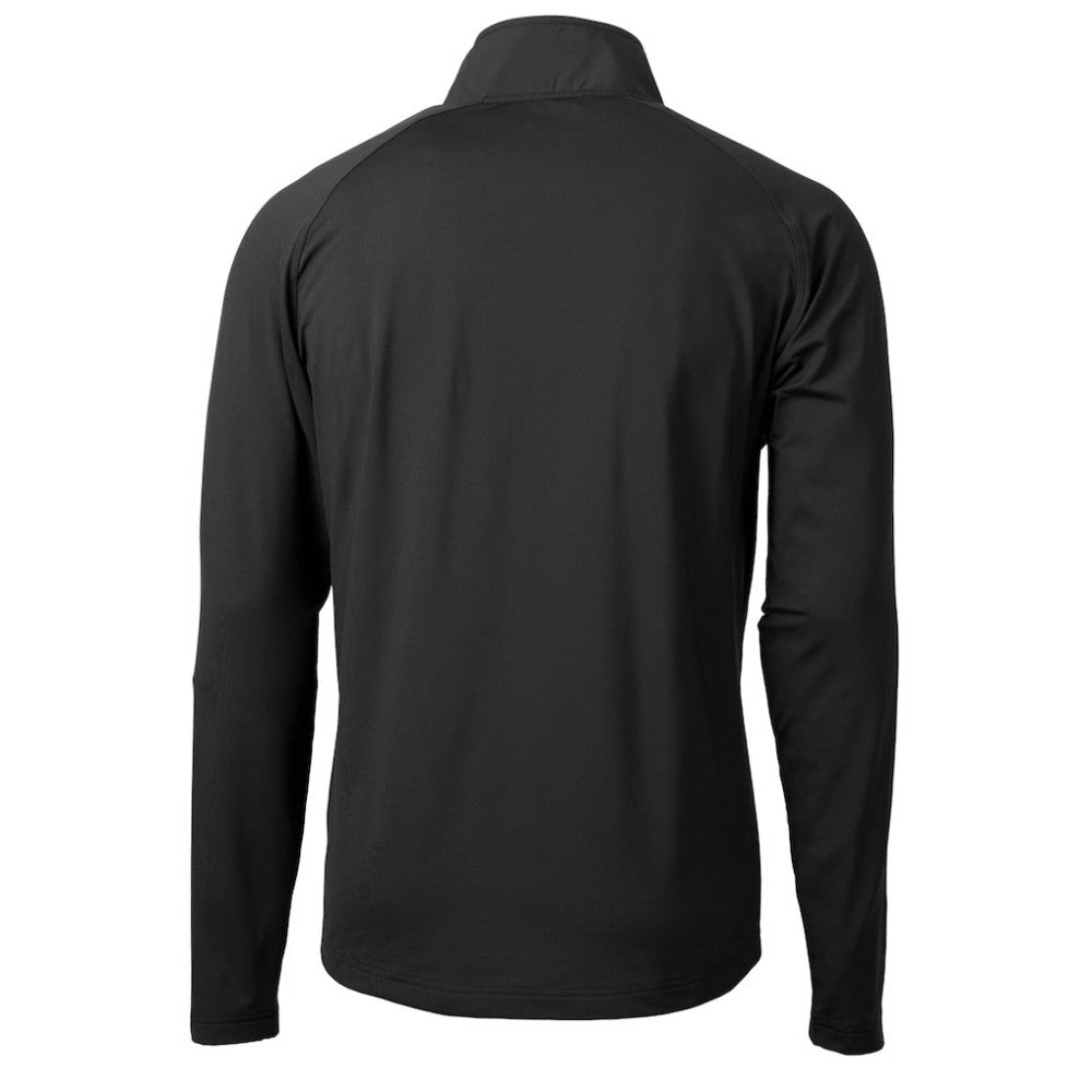 Black Chicago Cubs Cutter & Buck Adapt Eco Hybrid Raglan DryTec Quarter-Zip Jacket