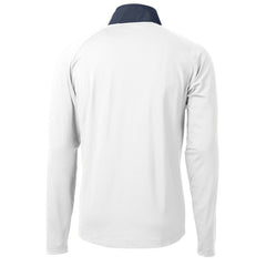 White Atlanta Braves Cutter & Buck Adapt Eco Hybrid Raglan DryTec Quarter-Zip Jacket