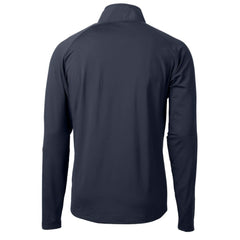 Navy Detroit Tigers Cutter & Buck Adapt Eco Hybrid Raglan DryTec Quarter-Zip Jacket