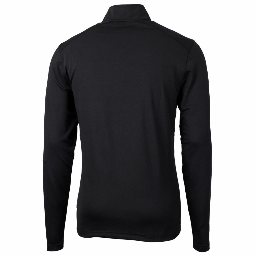 Black Kansas City Royals Cutter & Buck Virtue Eco Pique Quarter-Zip Jacket