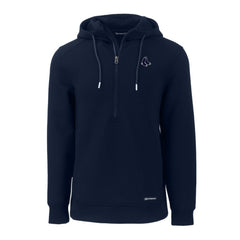 Navy Boston Red Sox Cutter & Buck Roam Eco Recycled Half-Zip Pullover Hoodie