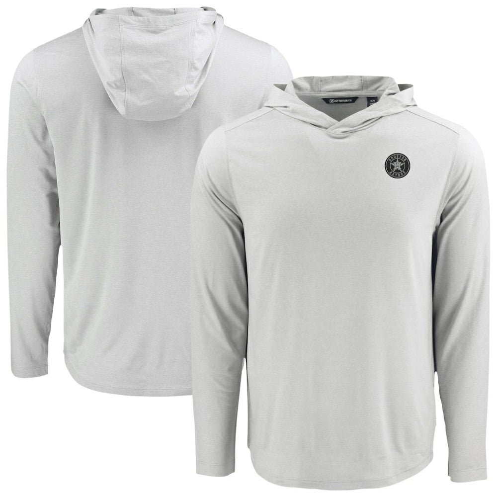 Gray Houston Astros Cutter & Buck Coastline Epic Comfort Eco Recycled Long Sleeve Hoodie T-Shirt