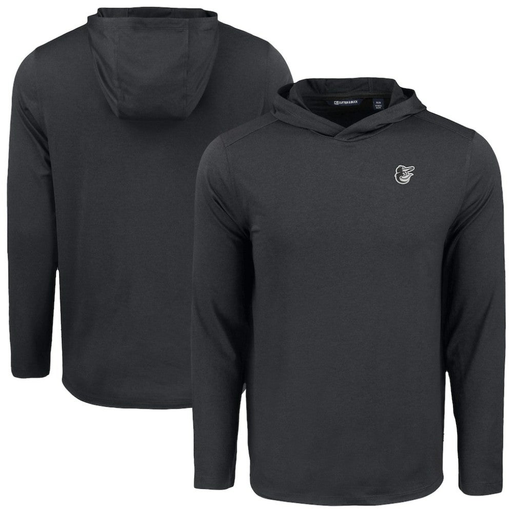 Black Baltimore Orioles Cutter & Buck Coastline Epic Comfort Eco Recycled Long Sleeve Hoodie T-Shirt