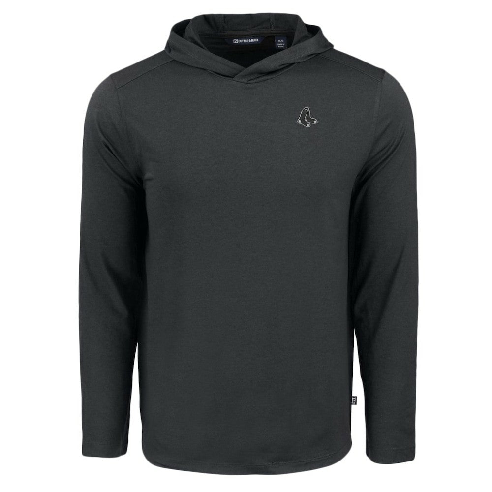 Black Boston Red Sox Cutter & Buck Coastline Epic Comfort Eco Recycled Long Sleeve Hoodie T-Shirt