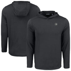 Black Chicago Cubs Cutter & Buck Coastline Epic Comfort Eco Recycled Long Sleeve Hoodie T-Shirt