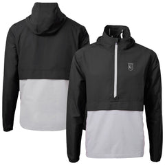 Black/Gray Kansas City Royals Cutter & Buck Charter Eco Recycled Anorak Half-Zip Hoodie Jacket