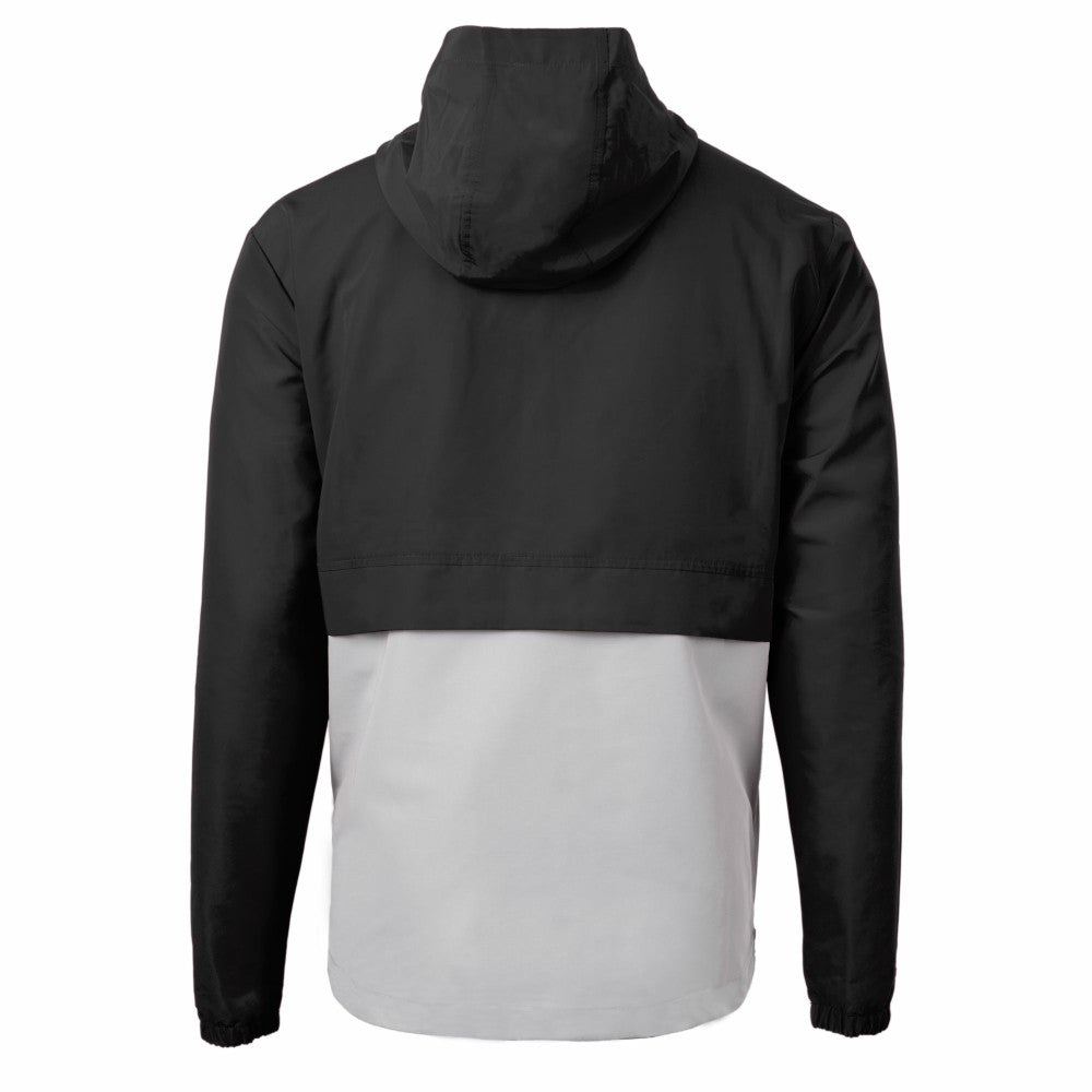 Black/Gray Kansas City Royals Cutter & Buck Charter Eco Recycled Anorak Half-Zip Hoodie Jacket