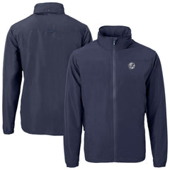 Navy New York Yankees Cutter & Buck Charter Eco Recycled Full-Zip Hoodie Jacket