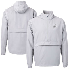 Gray Los Angeles Dodgers Cutter & Buck Charter Eco Recycled Anorak Half-Zip Hoodie Jacket