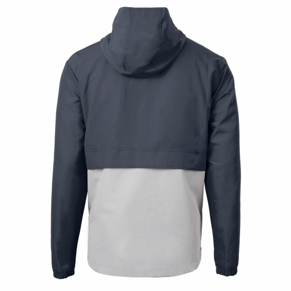 Navy/Gray Los Angeles Angels Cutter & Buck Charter Eco Recycled Anorak Half-Zip Hoodie Jacket