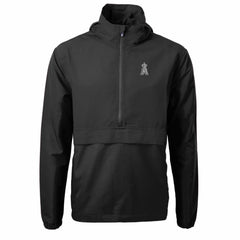 Black Los Angeles Angels Cutter & Buck Charter Eco Recycled Anorak Half-Zip Hoodie Jacket