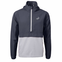 Navy/Gray Los Angeles Dodgers Cutter & Buck Charter Eco Recycled Anorak Half-Zip Hoodie Jacket