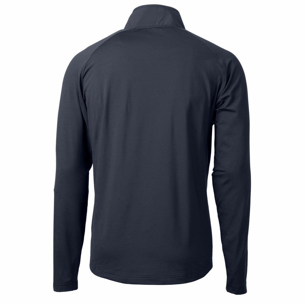 Navy Los Angeles Dodgers Cutter & Buck Adapt Eco Hybrid Raglan DryTec Quarter-Zip Jacket
