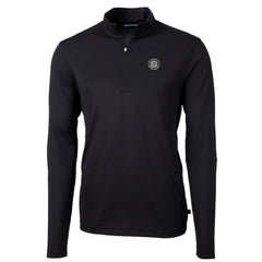 Black Seattle Mariners Cutter & Buck Virtue Eco Pique Quarter-Zip Jacket
