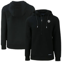 Black New York Yankees Cutter & Buck Roam Eco Recycled Tri-Blend Half-Zip Hoodie