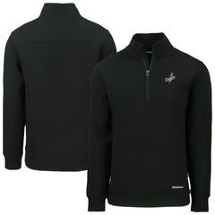 Black Los Angeles Dodgers Cutter & Buck Roam Eco Quarter-Zip Jacket