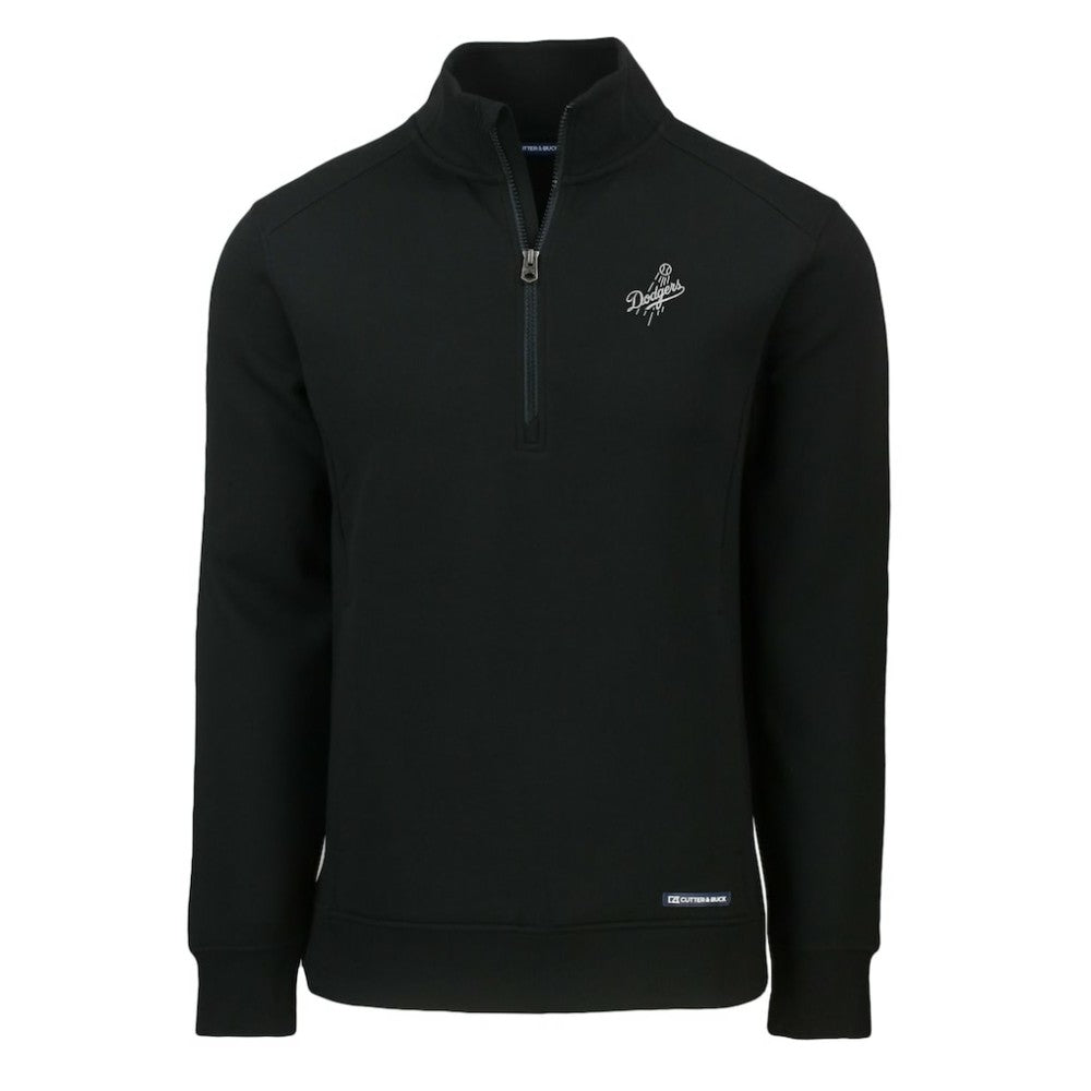 Black Los Angeles Dodgers Cutter & Buck Roam Eco Quarter-Zip Jacket