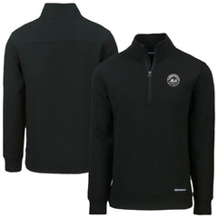 Black New York Mets Cutter & Buck Roam Eco Quarter-Zip Jacket