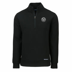 Black New York Mets Cutter & Buck Roam Eco Quarter-Zip Jacket