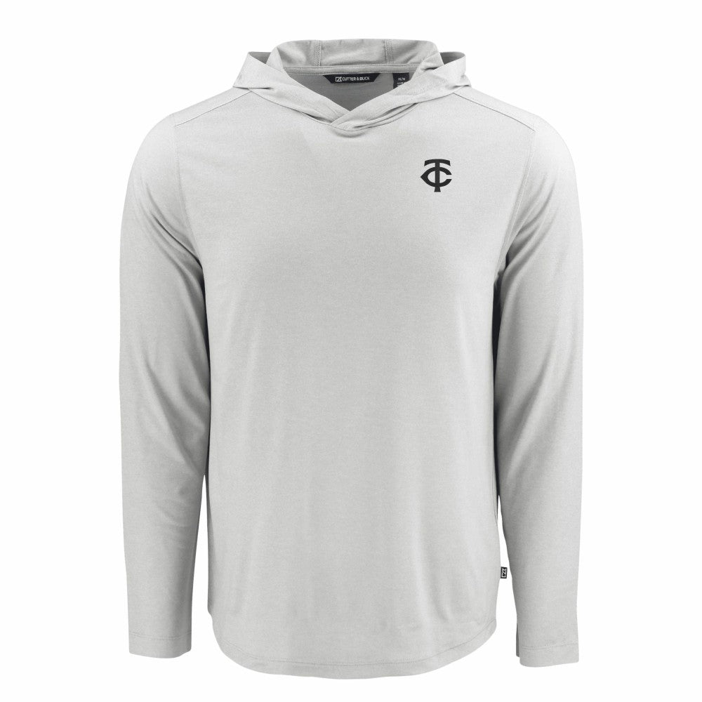 Gray Minnesota Twins Cutter & Buck Coastline Epic Comfort Eco Recycled Hoodie T-Shirt