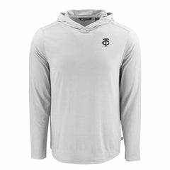 Gray Minnesota Twins Cutter & Buck Coastline Epic Comfort Eco Recycled Hoodie T-Shirt