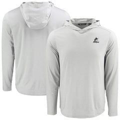 Gray Miami Marlins Cutter & Buck Coastline Epic Comfort Eco Recycled Hoodie T-Shirt