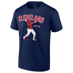 Navy Jose Ramirez Cleveland Guardians Player Swing T-Shirt