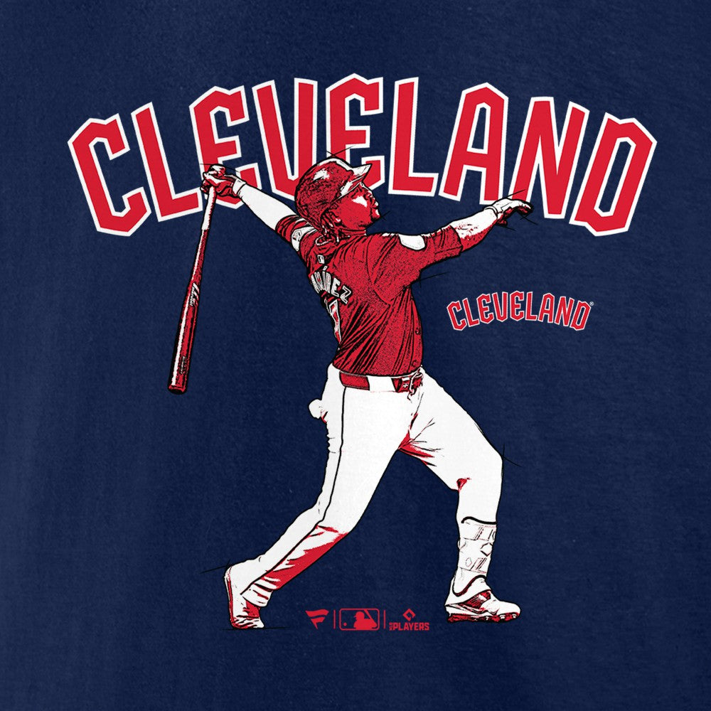 Navy Jose Ramirez Cleveland Guardians Player Swing T-Shirt