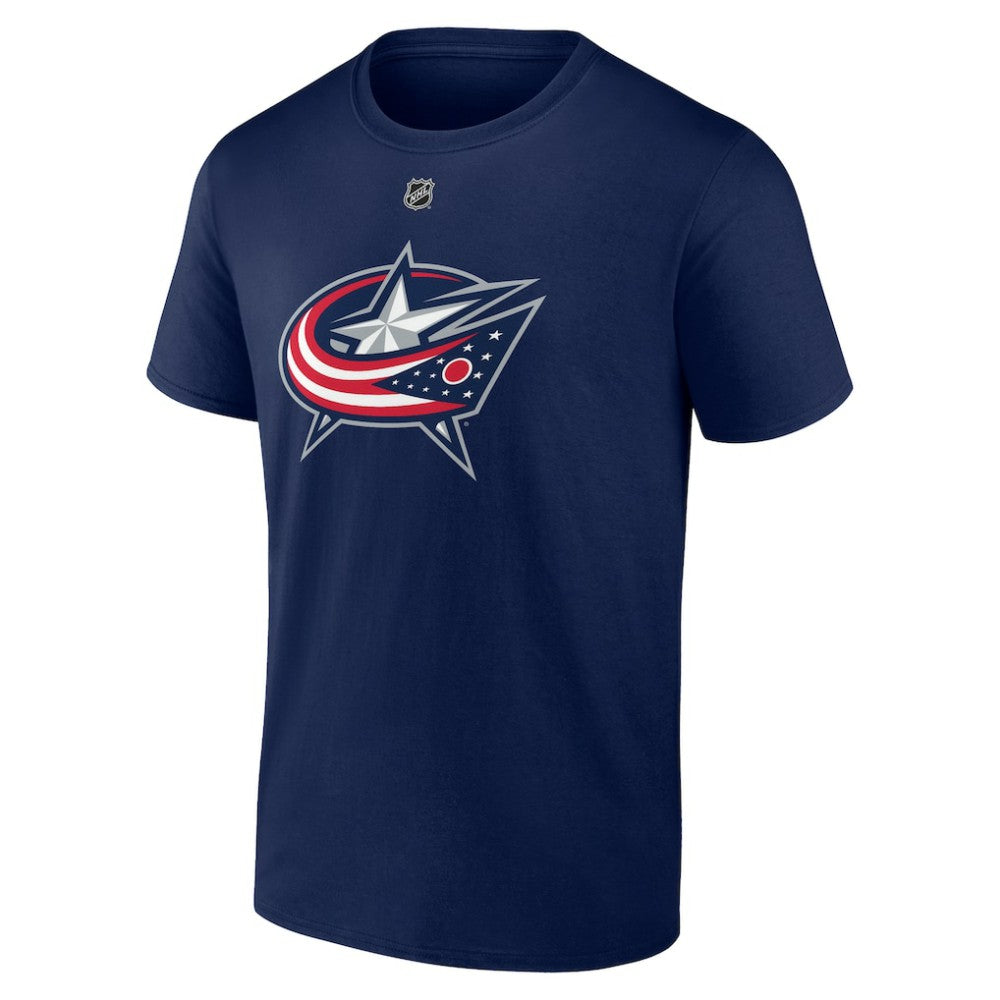 NHL Adam Fantilli Columbus Blue Jackets Fanatics Authentic Stack Name & Number T-Shirt