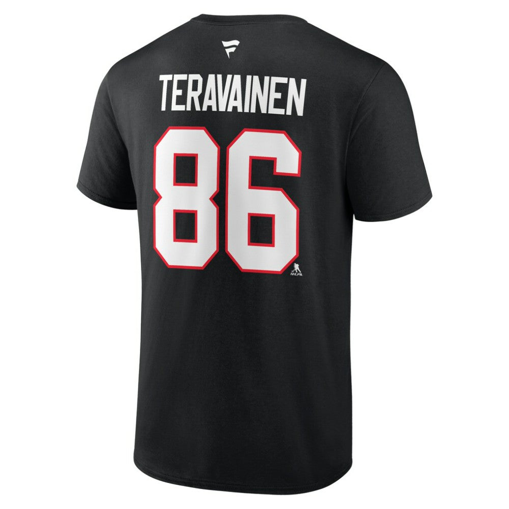 NHL Teuvo Teravainen Chicago Blackhawks Fanatics Authentic Stack Name & Number T-Shirt