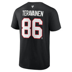 NHL Teuvo Teravainen Chicago Blackhawks Fanatics Authentic Stack Name & Number T-Shirt