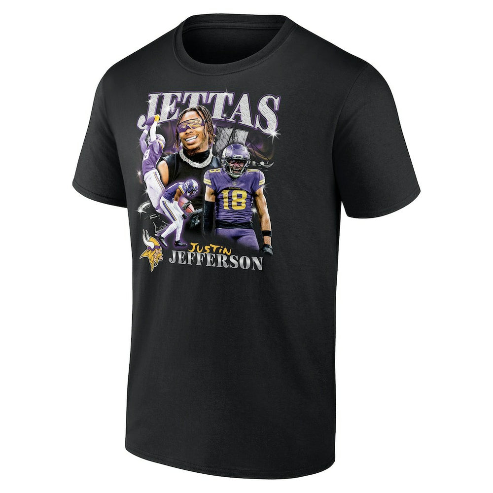Justin Jefferson  Notorious Player Graphic T-Shirt - Minnesota Vikings T-shirts