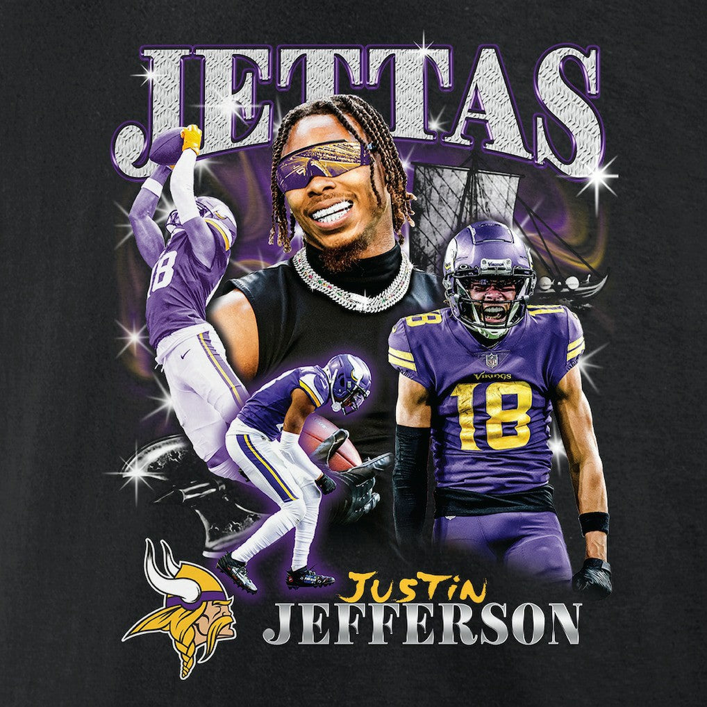 Justin Jefferson  Notorious Player Graphic T-Shirt - Minnesota Vikings T-shirts