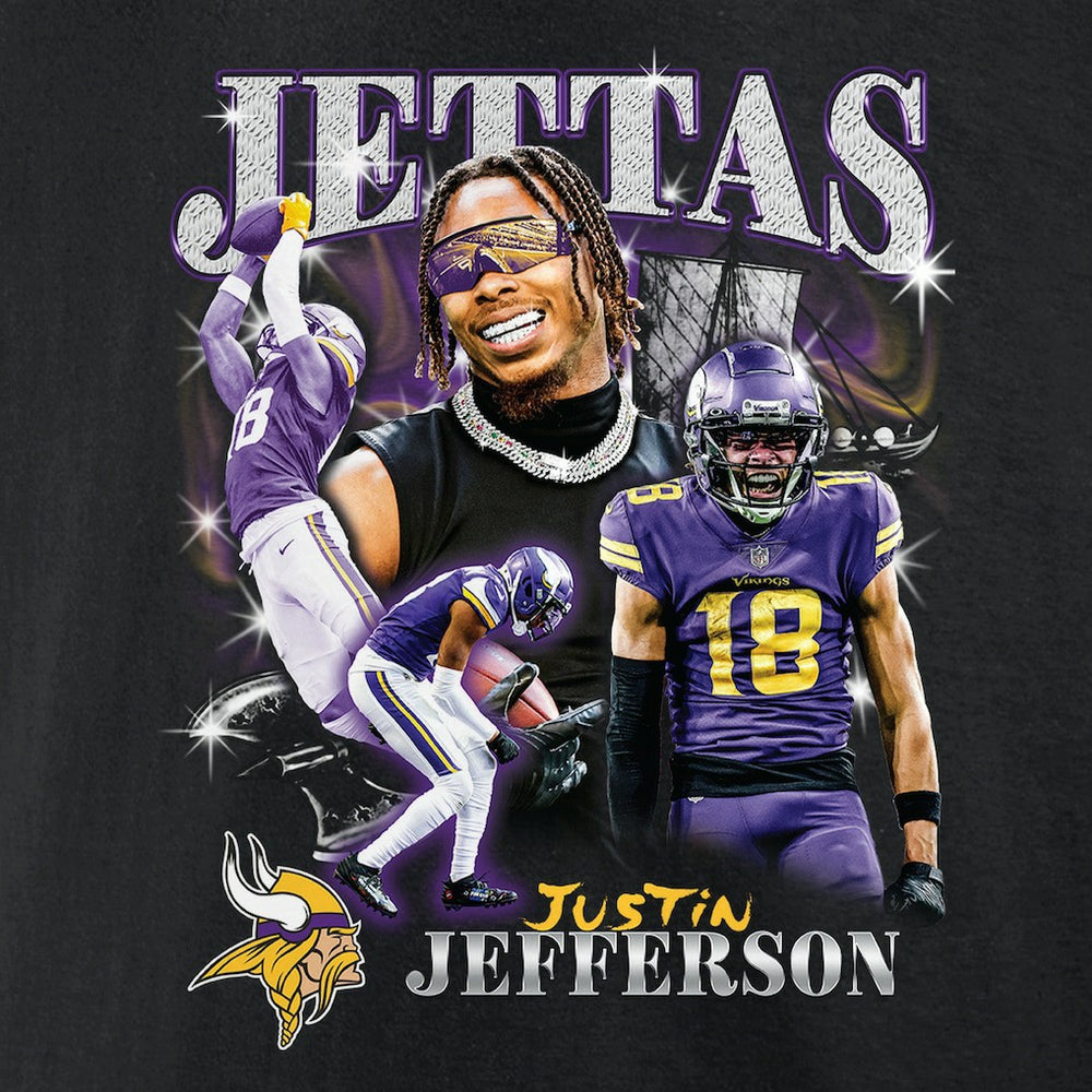 Justin Jefferson  Notorious Player Graphic T-Shirt - Minnesota Vikings T-shirts