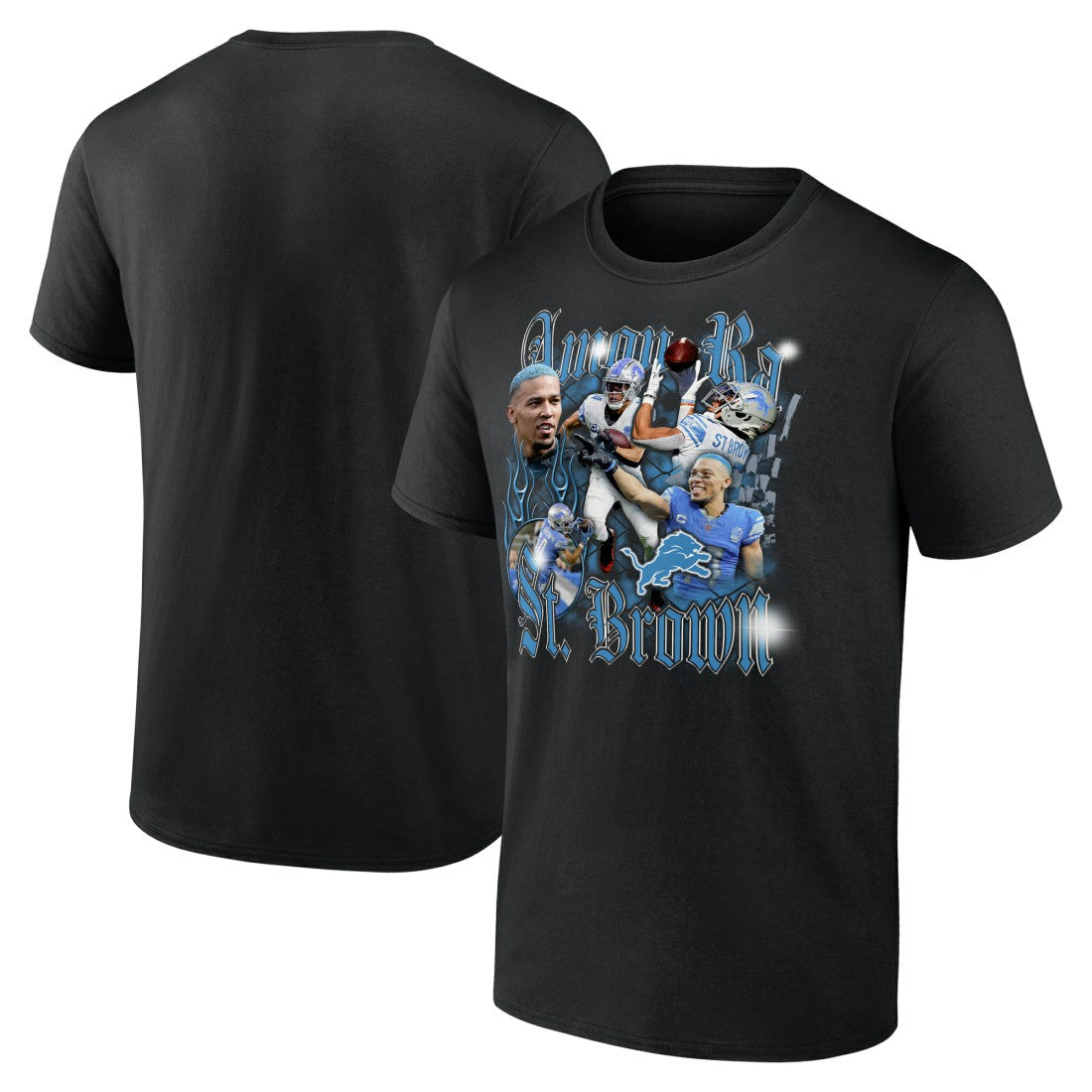 Amon-Ra St. Brown  Notorious Player Graphic T-Shirt - Detroit Lions T-shirts