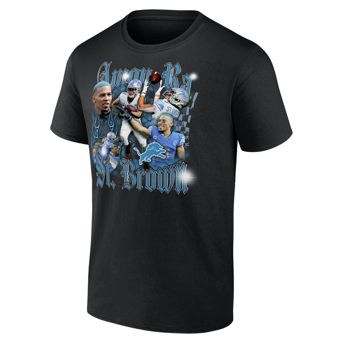 Amon-Ra St. Brown  Notorious Player Graphic T-Shirt - Detroit Lions T-shirts