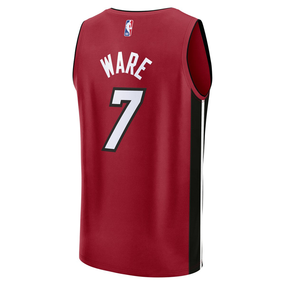 Fanatics Kel'el Ware Miami Heat Youth Fast Break Player Jersey