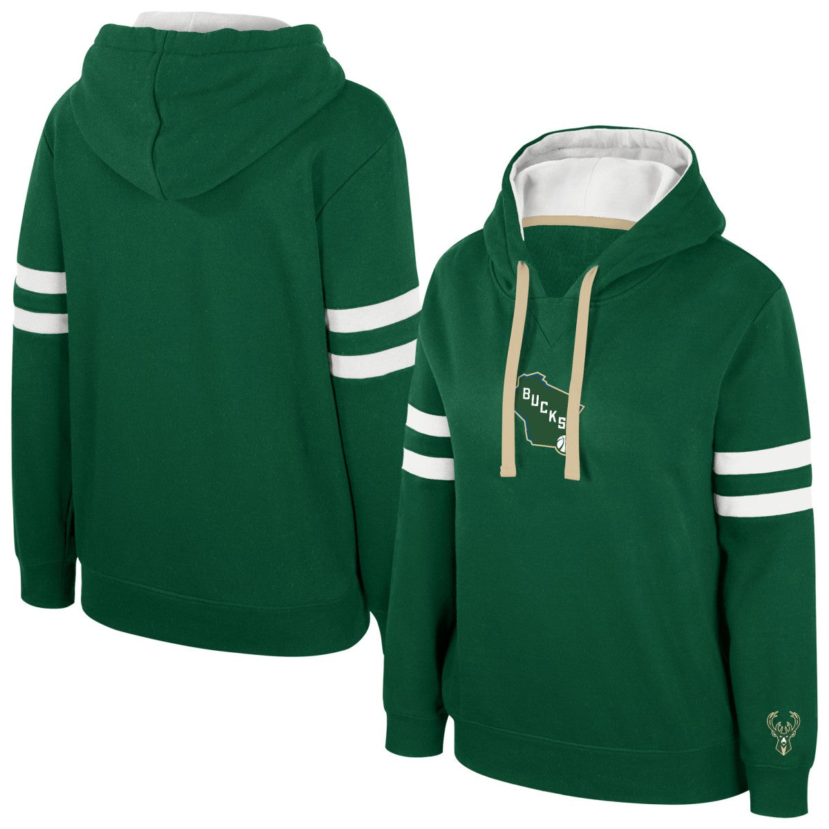 Milwaukee Bucks Stadium Essentials Women's Road Game Pullover Hoodie