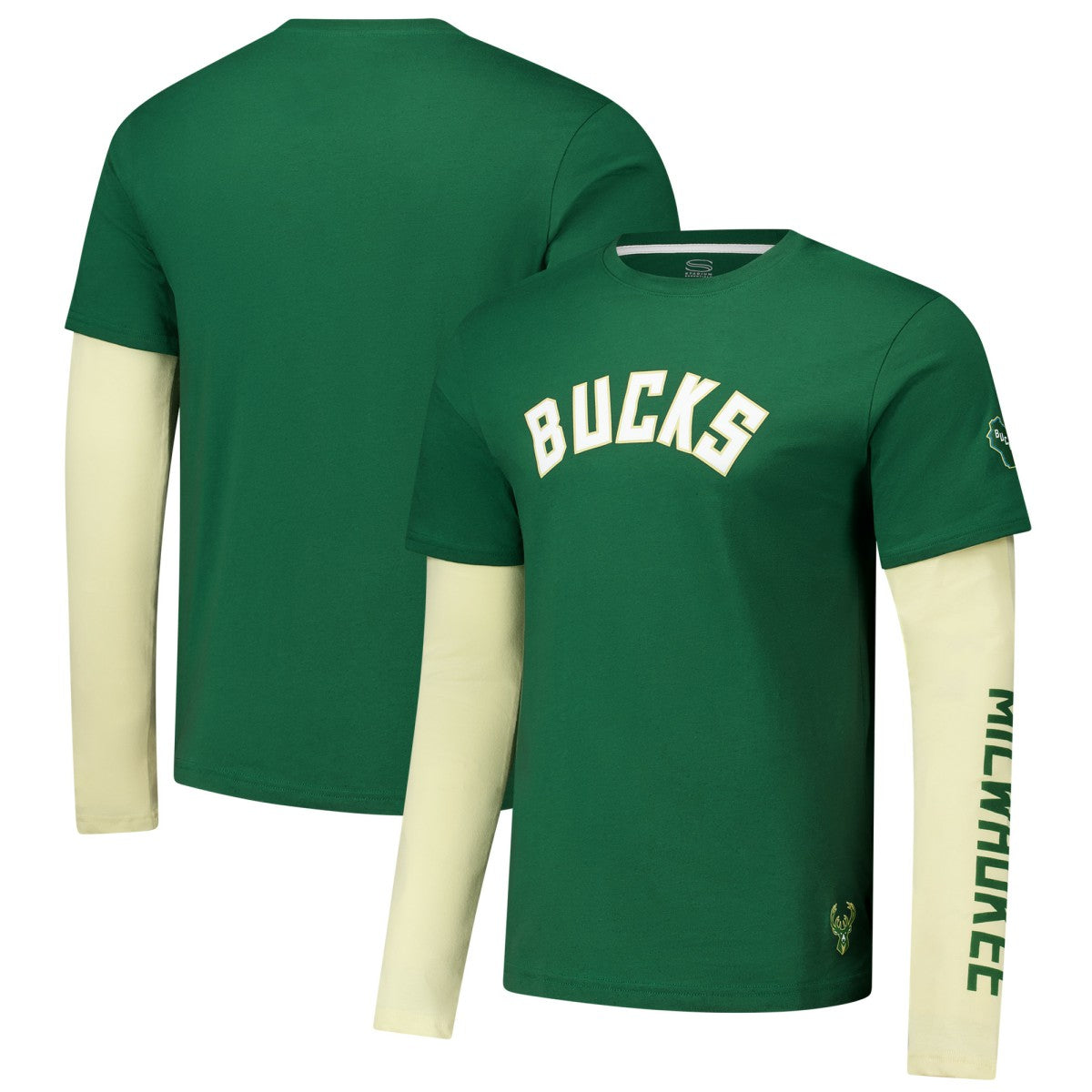 Milwaukee Bucks Stadium Essentials Unisex Spectator Twofer Long Sleeve T-Shirt