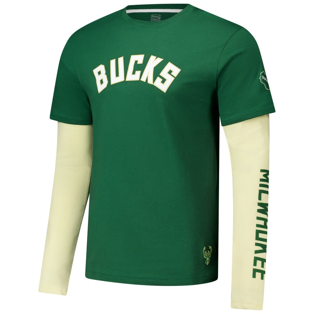 Milwaukee Bucks Stadium Essentials Unisex Spectator Twofer Long Sleeve T-Shirt