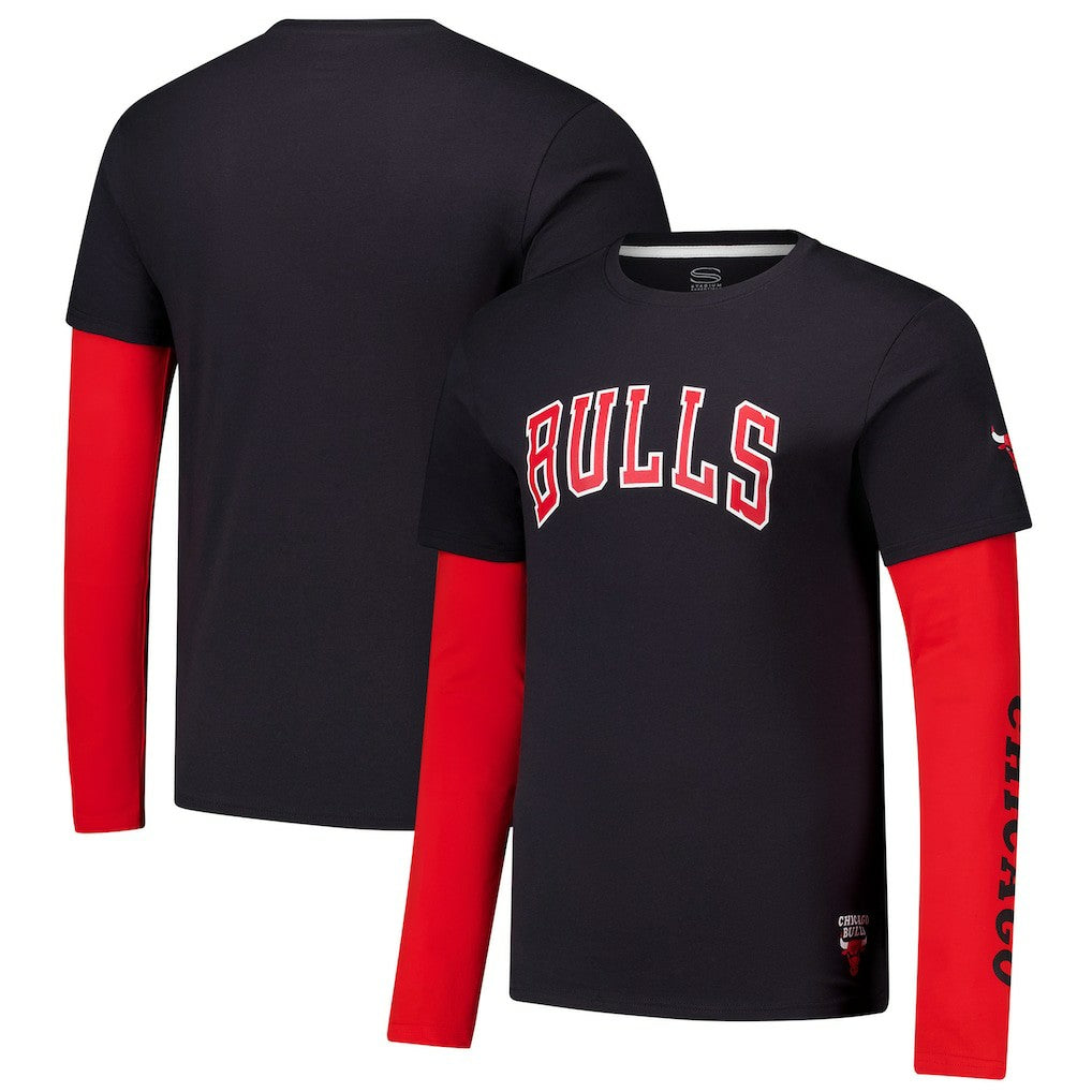 Chicago Bulls Stadium Essentials Unisex Spectator Twofer Long Sleeve T-Shirt sale