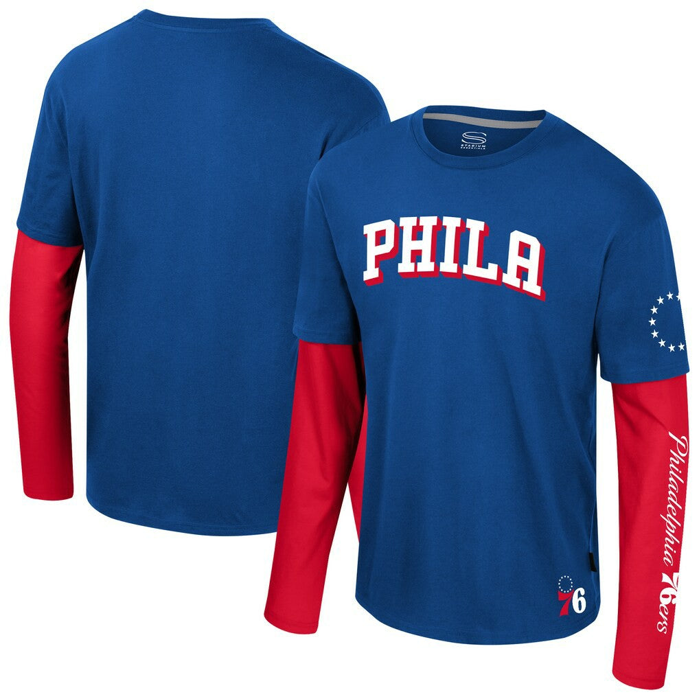 Philadelphia 76ers Stadium Essentials Unisex Spectator 2fer Long Sleeve T-Shirt