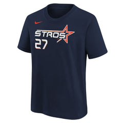 Navy Jose Altuve Houston Astros Nike Youth Fuse City Connect Name & Number T-Shirt