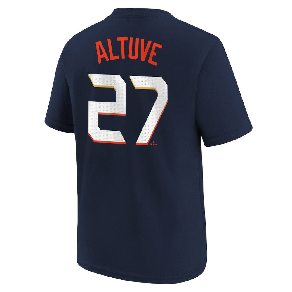 Navy Jose Altuve Houston Astros Nike Youth Fuse City Connect Name & Number T-Shirt