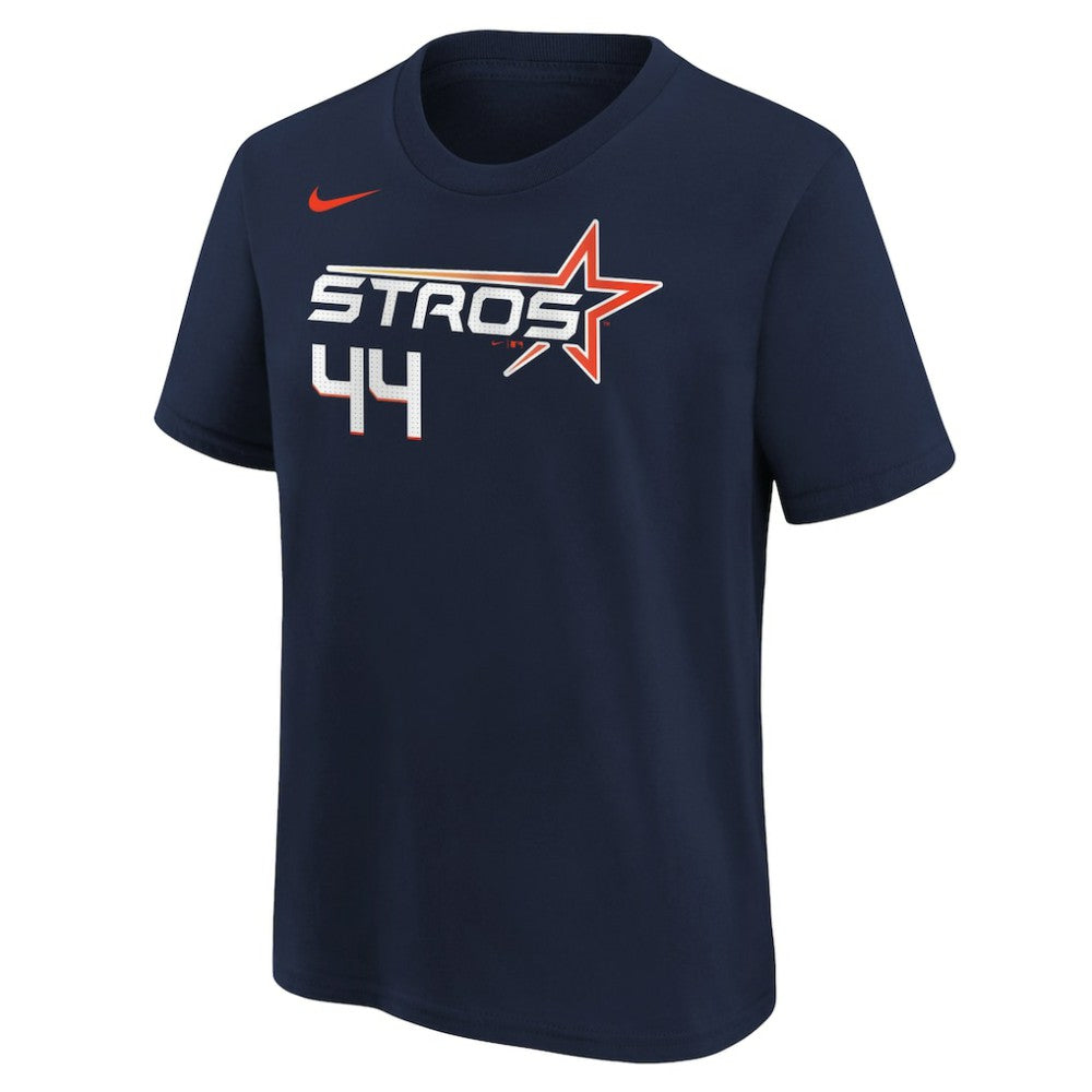 Navy Yordan Alvarez Houston Astros Nike Youth Fuse City Connect Name & Number T-Shirt