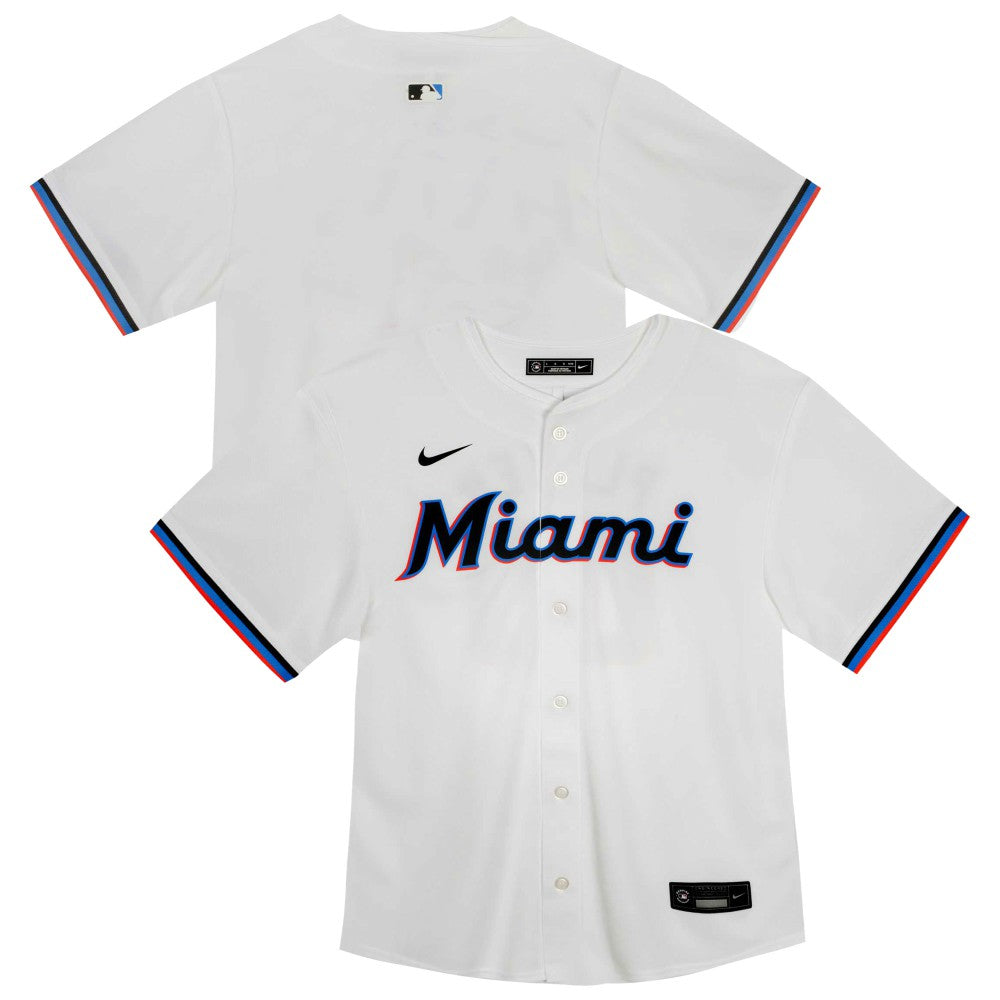 White Miami Marlins Nike Youth Home Game Jersey
