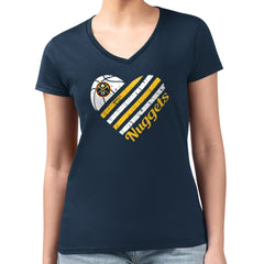 Denver Nuggets G-III 4Her by Carl Banks Women's Super-Slim Fit Lightweight Heart Team V-Neck T-Shirt sale