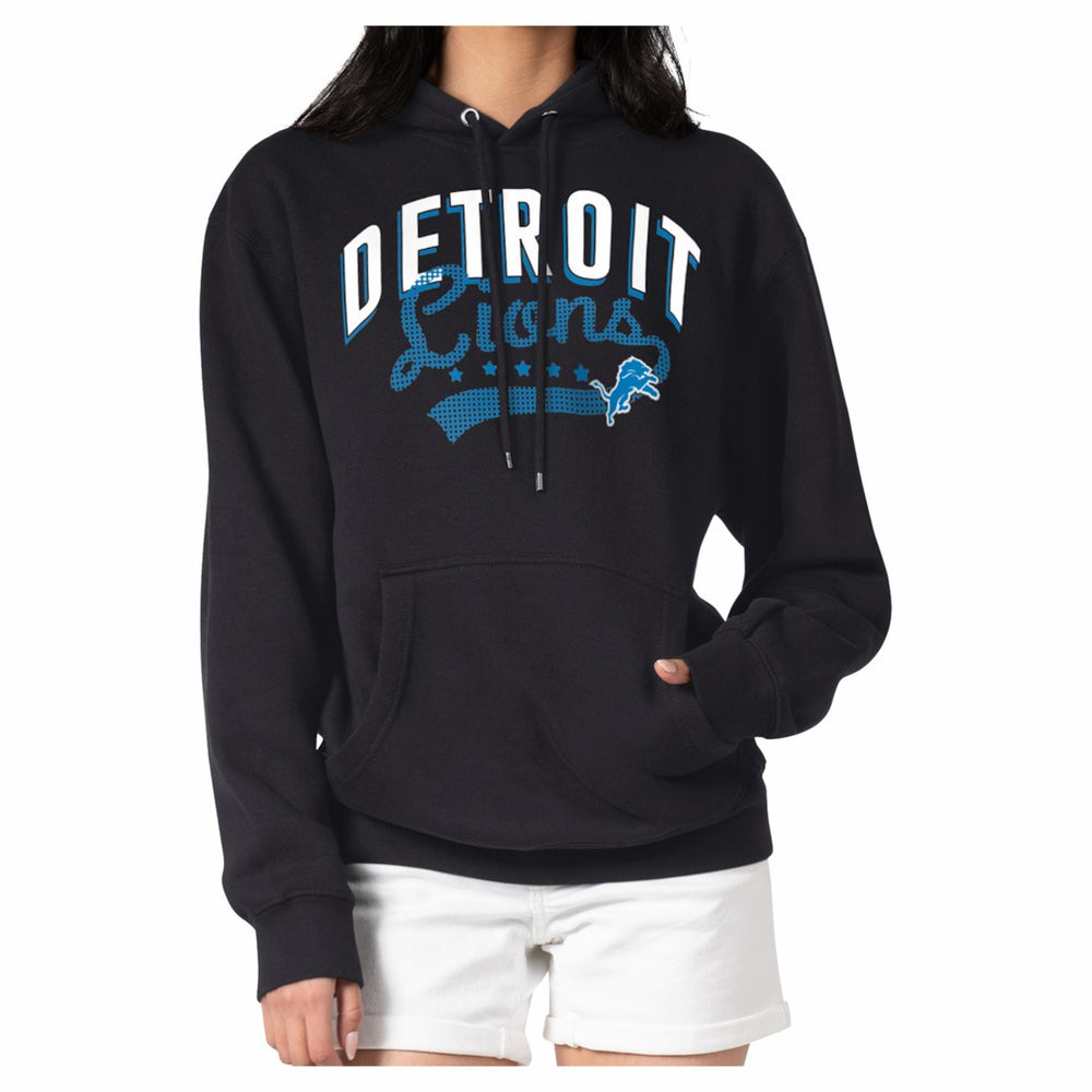 G-III 4Her by Carl Banks Women's Filigree Fleece Tri-Blend Pullover Hoodie - Detroit Lions Hoodies